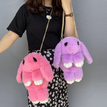Милый плюшевый кролик, сумка на одно плечо, сумки через плечо, японский кролик, мягкая игрушка-кролик, детский школьный рюкзак, детские подарочные игрушки
