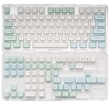 Минималистичный Колпачок для ключей Ice Mint с 133 Клавишами XDA Profile, Персонализированные Колпачки Для клавиш PBT С Добавлением Красителя Для Механической Клавиатуры С Раскладкой DZ60 RK61