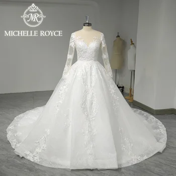 Мишель Ройс Роскошное Бальное Платье Свадебные Платья Для Женщин 2023 Милая Аппликация Бисером Шикарное Свадебное Платье Vestidos De Novia