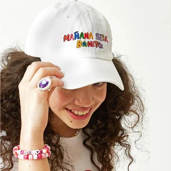 Модная бейсболка с вышивкой в виде русалки 2023 года, Manana Sera Bonito, Karol G, солнцезащитная шляпа для пары, регулируемая бейсбольная кепка унисекс