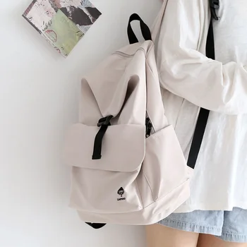 Модная женская сумка для книг, хлопковый женский рюкзак для подростков, Студенческая мужская Черная школьная сумка, студенческая Mochila