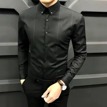 Мужская рубашка и блузка с длинным рукавом Xxl Мода 2023 Хлопок, Хипстерский шелковый мужской топ, дизайнерская одежда в корейском стиле с пуговицами, социальная одежда I