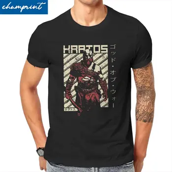 Мужская футболка Kratos God of War, видеоигра, одежда из 100% хлопка, новинка, футболки с коротким рукавом и круглым воротом, футболка большого размера