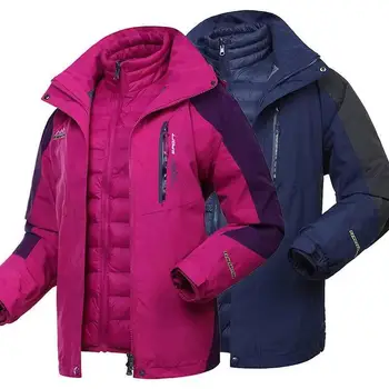 Мужские зимние водонепроницаемые куртки из флиса для пеших прогулок, женские куртки большого размера для занятий спортом на открытом воздухе, теплые куртки для кемпинга, треккинга, катания на лыжах.