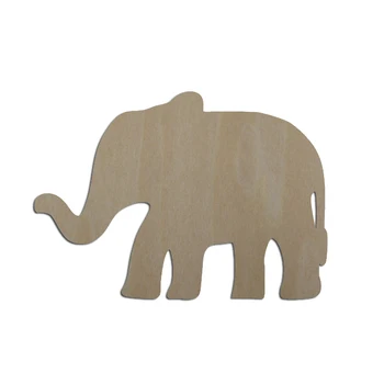 Незаконченный Пустой деревянный вырез в виде слона, форма для сафари, дикое животное для украшения поделок для скрапбукинга.