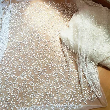 Новое свадебное платье из кружевной ткани с вышивкой в виде цветов и деревьев, материал ручной работы, сделай сам, высококачественная ткань для платья Шириной 130 см 1 ярд
