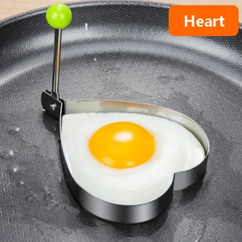 Новые Кухонные Принадлежности для выпечки, Фритюрница для яиц из утолщенной нержавеющей стали, модель Love, Креативное Кольцо для яиц, сумка для инструментов, Измельчитель яиц.