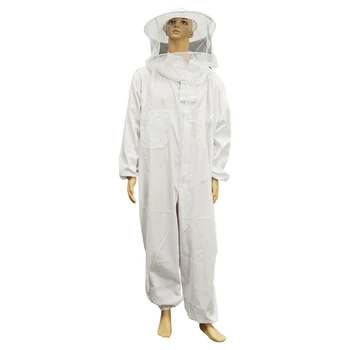 Одежда для защиты от пчел Шляпа для всего тела Костюм для начинающих пчеловодов Костюм для пчеловодства на молнии с капюшоном-вуалью Профессиональная безопасность