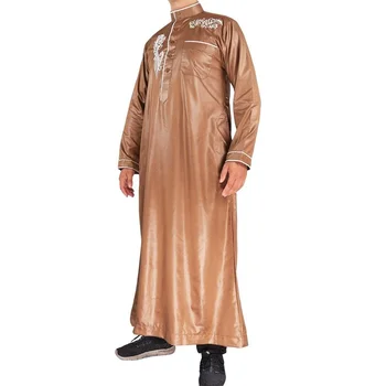 Оптовая продажа арабских мужских халатов с вышивкой в африканском стиле, Катар, исламская одежда