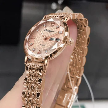Оригинальные кварцевые женские часы POEDAGAR, модные Роскошные простые женские наручные часы из нержавеющей стали, водонепроницаемые светящиеся часы для женщин
