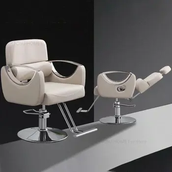 Парикмахерское кресло Можно опустить Парикмахерские кресла Современная Салонная мебель Парикмахерский салон Специальное Подъемное Вращающееся Парикмахерское кресло