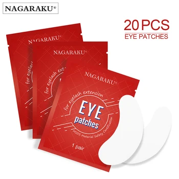 Пластыри для глаз NAGARAKU 20 Пар / Упаковка Подушечки для глаз Пластыри Гелевые Пластыри для Наращивания Ресниц Инструменты Подушечки для глаз Без ворса