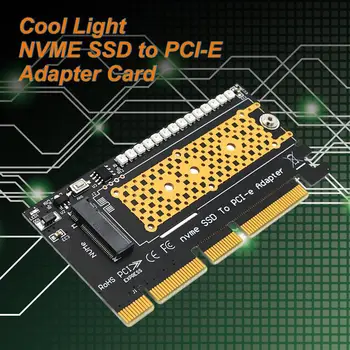 Плата преобразователя высокой прочности без драйверов с Cool Light NVME SSD в карту-адаптер PCI-E для настольных ПК