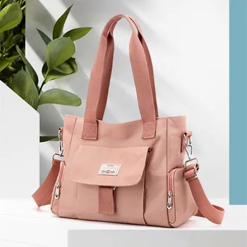 Повседневная женская сумка для путешествий большой емкости, легкая нейлоновая женская модная сумка для хранения, водонепроницаемая сумка-тоут для покупок, сумка через плечо