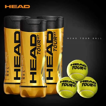 Профессиональные теннисные мячи для соревнований, тренировочные теннисные мячи с высокой эластичностью, теннисный мяч для тура по голове, 3 шт. На 1 бак