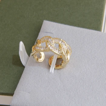 Регулируемые кольца в стиле панк с кристаллами для женщин 2023, Ювелирные изделия нового модного бренда, Обручальные кольца с цирконием, подарок