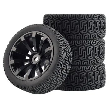 Резиновые шины и диски для радиоуправляемых автомобилей 12 мм с шестигранной втулкой для WLtoys 144001 и автомобильных шин 1/18 1/16 1/10 (4 упаковки)