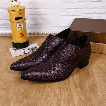 Роскошная брендовая классическая мужская официальная обувь из натуральной кожи на шнуровке, мужские модельные туфли-оксфорды со звездным рисунком