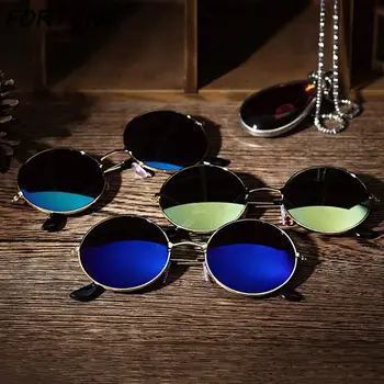 Роскошные винтажные круглые очки, Женские солнцезащитные очки для мужчин, Женские солнцезащитные очки в стиле ретро, женские металлические солнцезащитные очки, Женские солнцезащитные очки с защитой от ультрафиолета