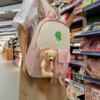 Рюкзак, женская кавайная сумка на плечо для девочек-подростков, многофункциональный маленький рюкзак, женские модные дорожные школьные рюкзаки