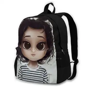 Рюкзак с 3D принтом, повседневная сумка, художник по дизайну персонажей, Девушки С Милыми глазами, Большие Глаза, Мультяшная Портретная кукла Dave Xp, Dave Windows