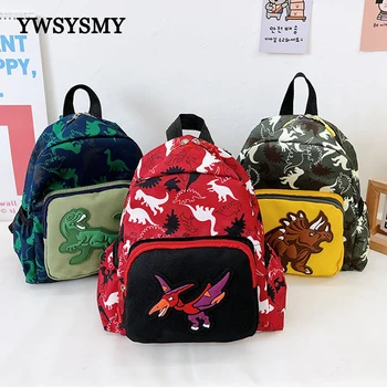 Рюкзаки с динозаврами для детей, школьный рюкзак с мультяшными животными, нейлоновый рюкзак для мальчиков, детская сумка для детского сада, маленькая сумка для девочек