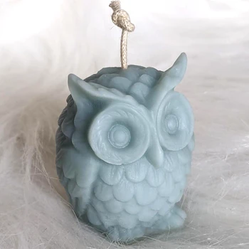 Сделай сам Сова Ароматическая свеча 3D Птица Силиконовые формы для свечей для изготовления воска, мыла, смолы, украшения для дома, Креативный подарок