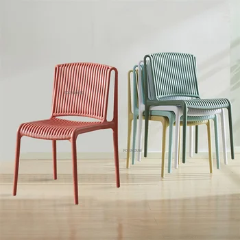 Скандинавская мебель, минималистичные Пластиковые обеденные стулья для кухни, Простой складываемый ресторанный стул, бытовой стул для отдыха