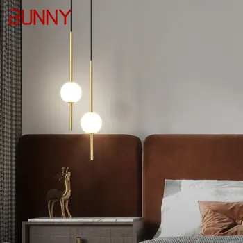 Современные медные подвесные светильники BUNNY LED 3 цвета Золотая латунная Люстра Роскошный дизайнерский декор для спальни современного дома