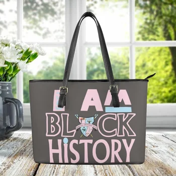 Сумки с принтом Gamma Phi Delta I AM Black с историей женского общества, летняя сумка для пригородных поездок, элегантная женская сумка через плечо, винтажные повседневные пляжные сумки