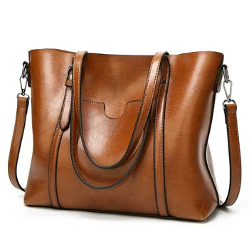 Сумки через плечо для женщин, кожаная сумка из масляного воска, сумка через плечо, женская роскошная сумка, женские сумки, Дизайнерская сумка высокого качества