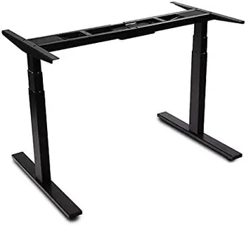 Только рама стола с регулируемой высотой для сидения/подставка для сидения - Только двухмоторное основание стола с 3 сегментами, черное