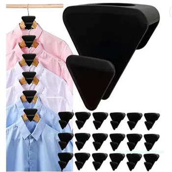 Треугольники Вешалка для одежды Соединительные Крючки Вешалка для одежды Вешалка для одежды Пластиковые Каскадные Вешалки Компактная Вешалка-органайзер для шкафа