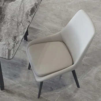 Удобные современные обеденные стулья, европейский дизайн, Мягкая спинка, Эргономичная мебель для обеденного стола Sillas для взрослых