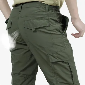 Ультралегкие Тонкие Тактические Быстросохнущие Брюки Мужские дышащие Летние Повседневные армейские Военные Длинные брюки Мужские водонепроницаемые брюки Карго