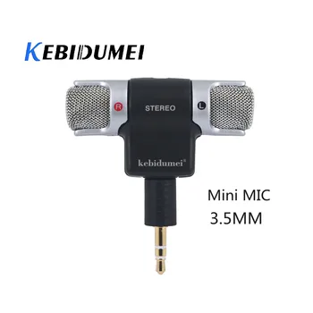 Универсальный мини-микрофон kebidumei, цифровой стереомикрофон с разъемом 3,5 мм для мобильного телефона-рекордера
