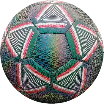 Футбольный мяч, светоотражающий футбольный мяч, Размер футбольного мяча 4, загорающийся футбольный мяч, светящийся в темноте, отражает свет Игрушка Gif