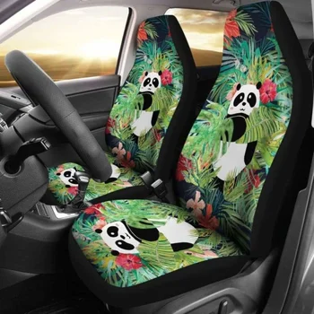 Чехол для автокресла Panda Hawaii, комплект из 2 универсальных защитных чехлов для передних сидений, аксессуары для салона автомобиля, защитный чехол для сиденья