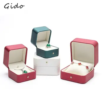 Шкатулка для ювелирных изделий, обручальное кольцо, подвеска, коробка для браслетов из искусственной кожи, подарочная коробка, новые часы, коробка для браслетов Cajas De Joyería